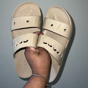 Crocs Beige Slide Sandals